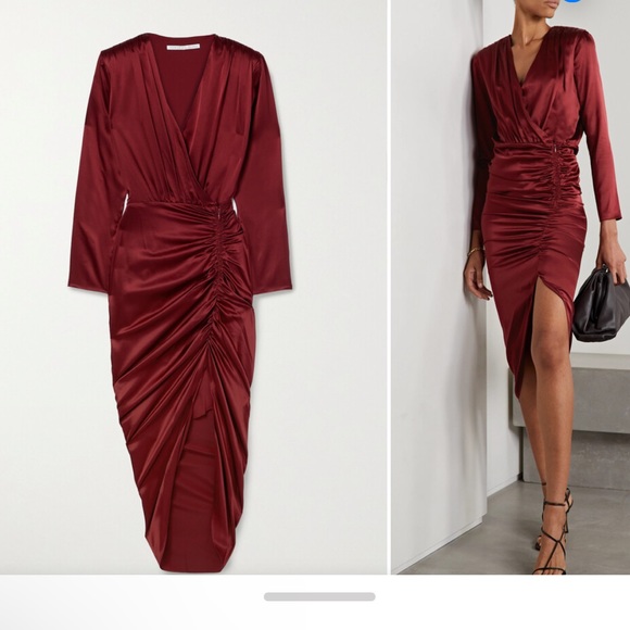Veronica Beard Dresses & Skirts - NEW NWT VERONICA BEARD Cameri Asymmetric Silk-Blend Red Midi Dress